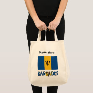 Bolsa Tote Bandeira Barbadiana de Barbados Personalização Pre
