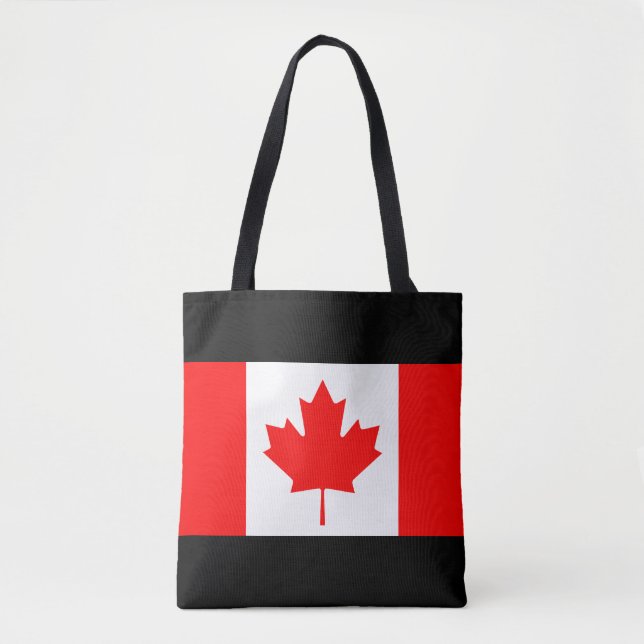 Bolsa Tote Bandeira canadense de sacolas da compra de Canadá (Frente)