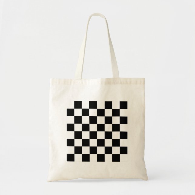 Bolsa Tote Bandeira Checkered que compete o tabuleiro de (Frente)