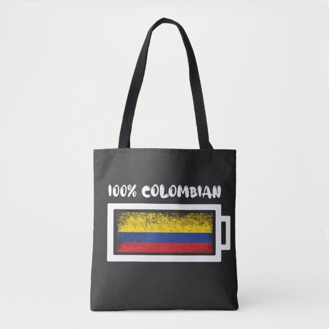 Bolsa Tote Bandeira Colombiana 100% (Frente)