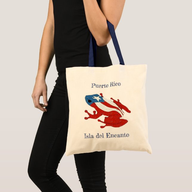Bolsa Tote Bandeira Coqui porto-riquenha (Frente (produto))