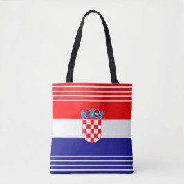 Bolsa Tote Bandeira Croata com Stripes Hrvatska Zastava