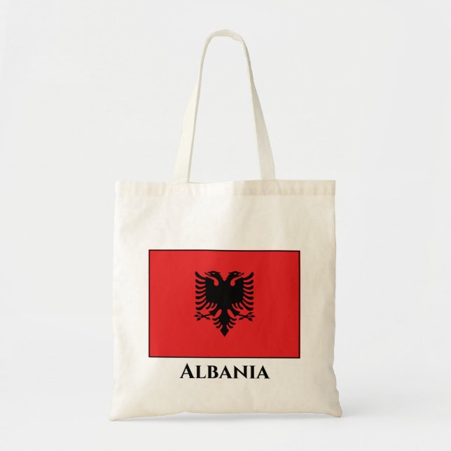 Bolsa Tote Bandeira da Albânia (Albânia) (Frente)