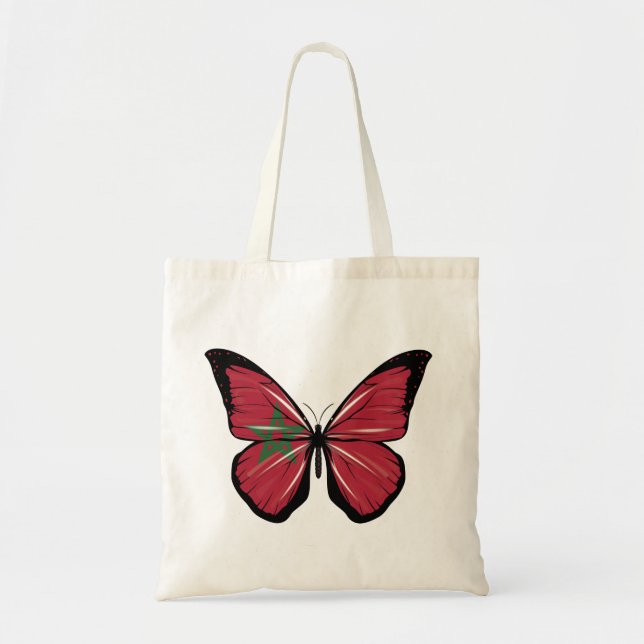 Bolsa Tote Bandeira da Borboleta do Marrocos (Frente)