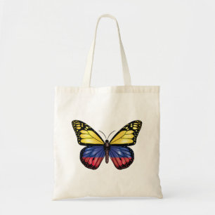Bolsa Tote Bandeira da Borboleta Monarca da Colômbia