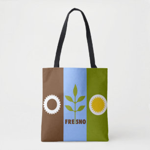 Bolsa Tote Bandeira da cidade de Fresno, Califórnia