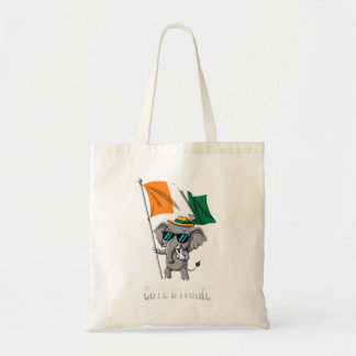 Bolsa Tote Bandeira da Costa do Marfim Elefante Cote Divoire