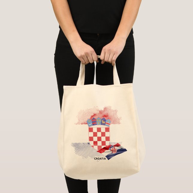 Bolsa Tote bandeira da Croácia (Frente (produto))