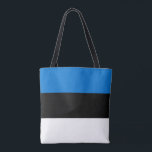 Bolsa Tote Bandeira da Estônia<br><div class="desc">Bandeira Patriótica da Estônia.</div>