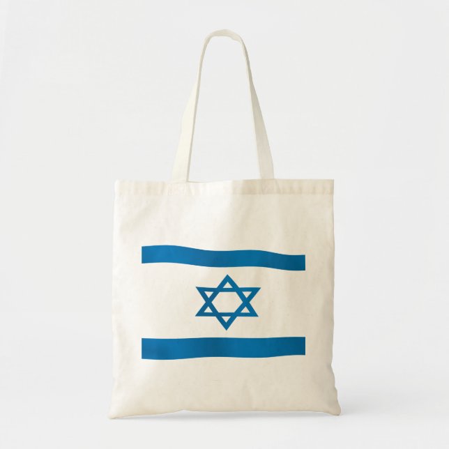 Bolsa Tote Bandeira da estrela de David de Israel (Frente)