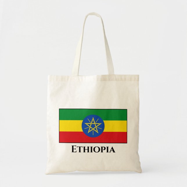 Bolsa Tote Bandeira da Etiópia (Etiópia) (Frente)