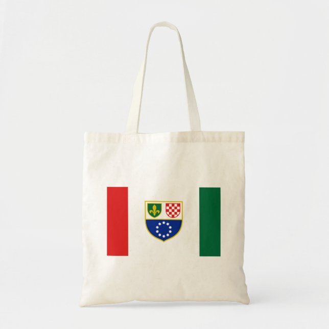 Bolsa Tote Bandeira da Federação da Bósnia e Herzegovina (Frente)