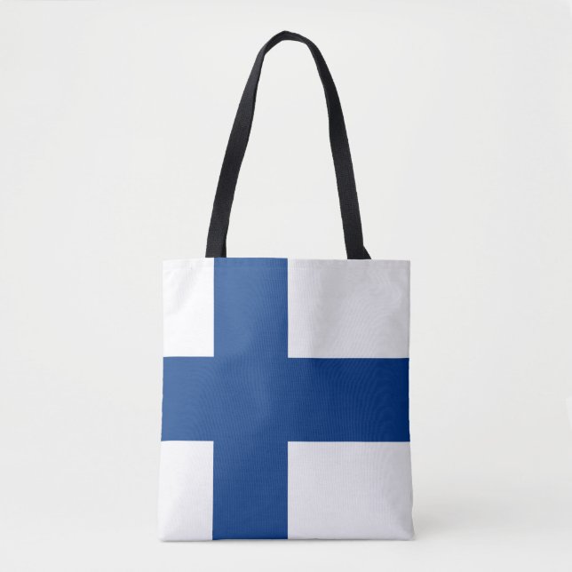 Bolsa Tote Bandeira da Finlândia (Frente)