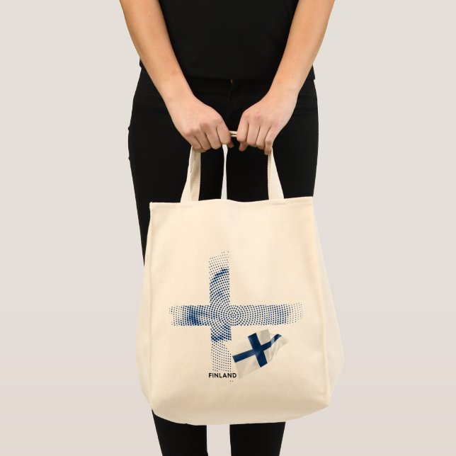 Bolsa Tote bandeira da Finlândia (Frente (produto))