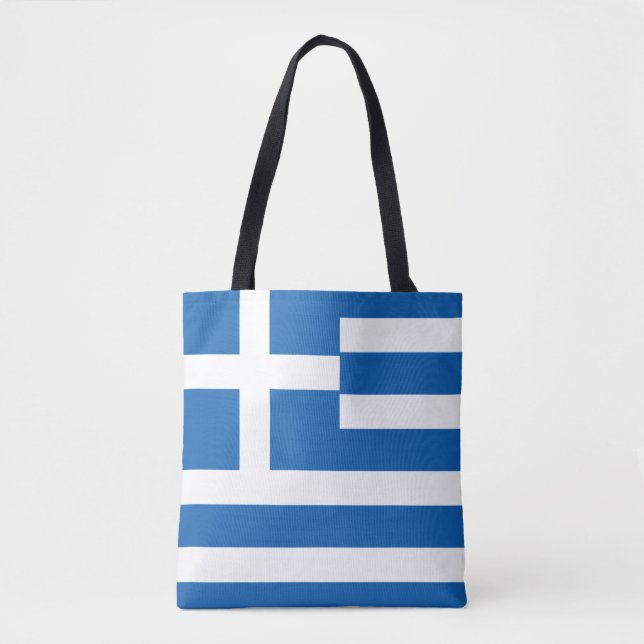 Bolsa Tote Bandeira da Grécia (Frente)