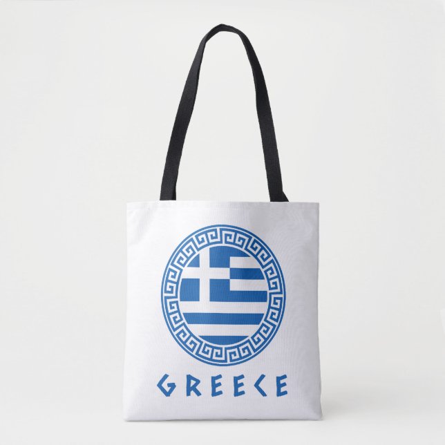 Bolsa Tote Bandeira da Grécia (Frente)