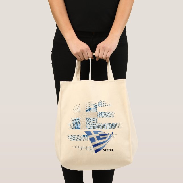 Bolsa Tote bandeira da Grécia (Frente (produto))