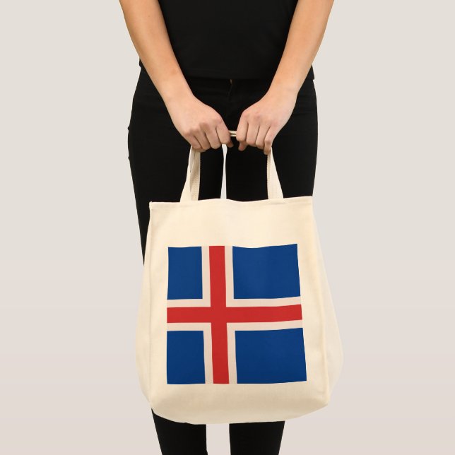 Bolsa Tote Bandeira da Islândia (Frente (produto))