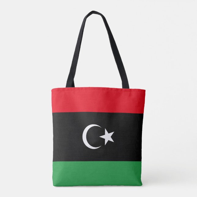 Bolsa Tote Bandeira da Líbia (Verso)