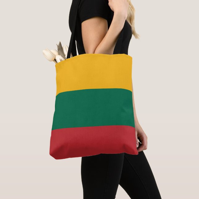 Bolsa Tote Bandeira da Lituânia (Close Up)