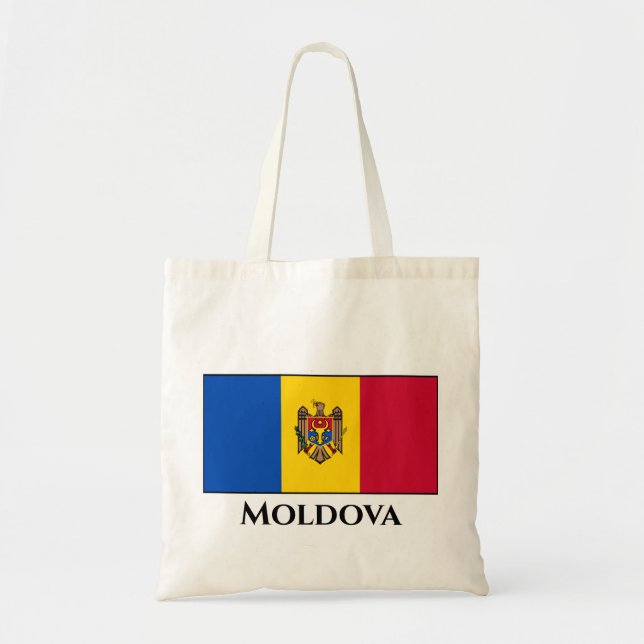 Bolsa Tote Bandeira da Moldávia (Frente)
