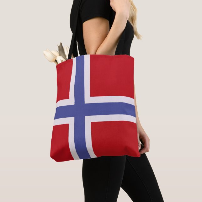 Bolsa Tote Bandeira da Noruega (Close Up)