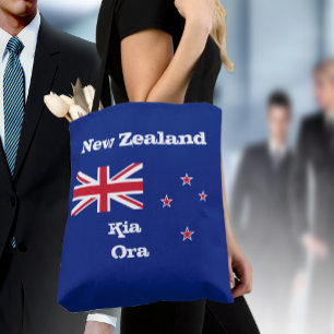 Bolsa Tote Bandeira da Nova Zelândia & Kia Ora fashion / Nov