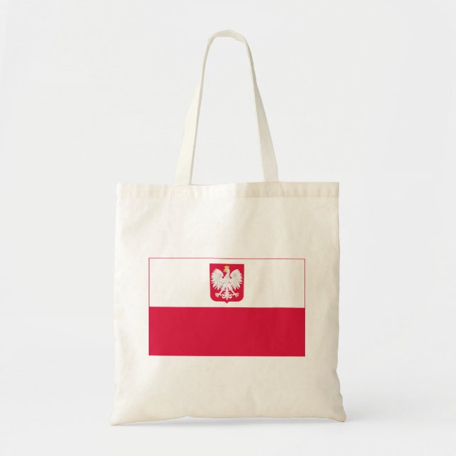 Bolsa Tote Bandeira da Polônia (Frente)
