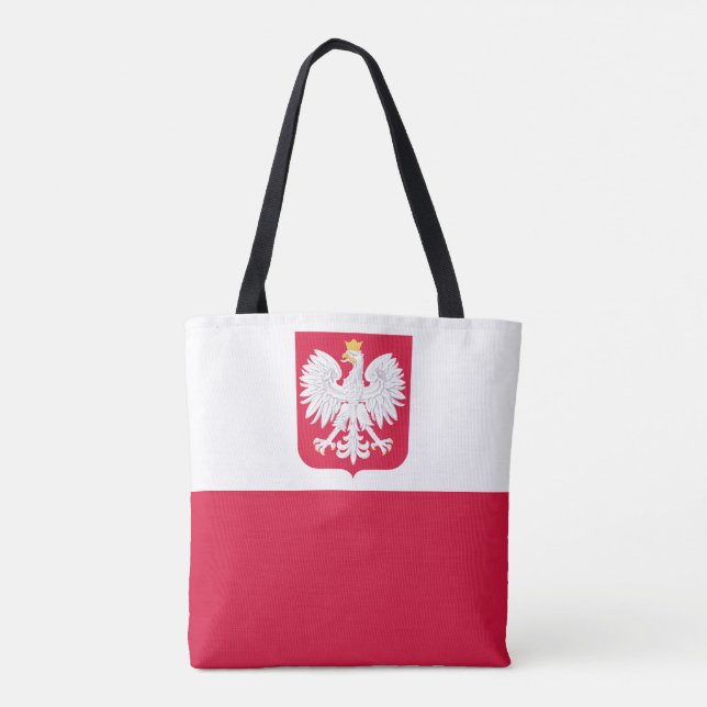 Bolsa Tote Bandeira da Polônia (Verso)