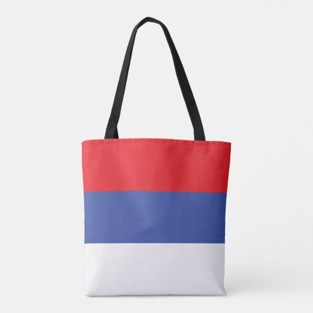 Bolsa Tote Bandeira da República Sérvia (Verso)