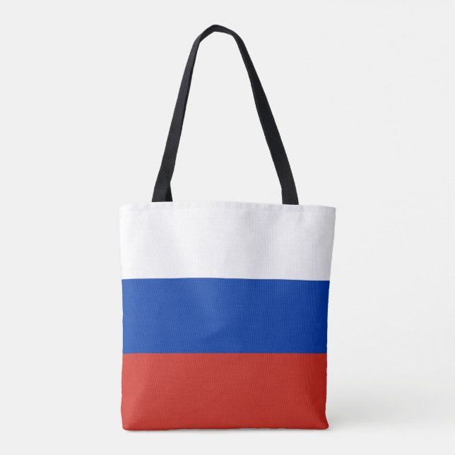 Bolsa Tote Bandeira da Rússia (Verso)