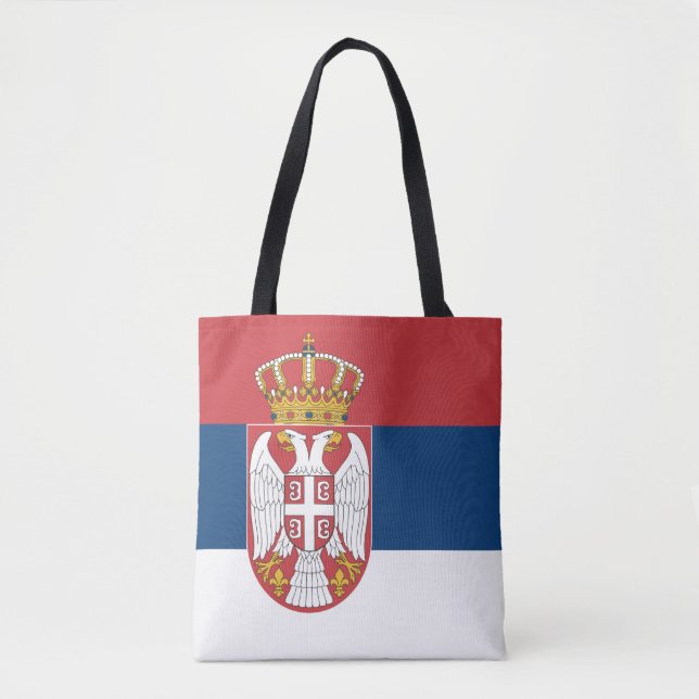 Bolsa Tote Bandeira da Sérvia (Frente)