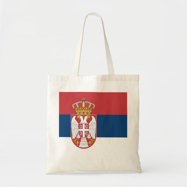 Bolsa Tote Bandeira da Sérvia (Frente)