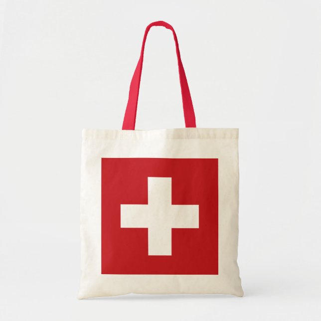 Bolsa Tote Bandeira da suiça (Frente)