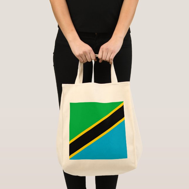 Bolsa Tote Bandeira da Tanzânia (Frente (produto))