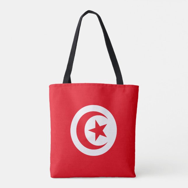 Bolsa Tote Bandeira da Tunísia (Verso)