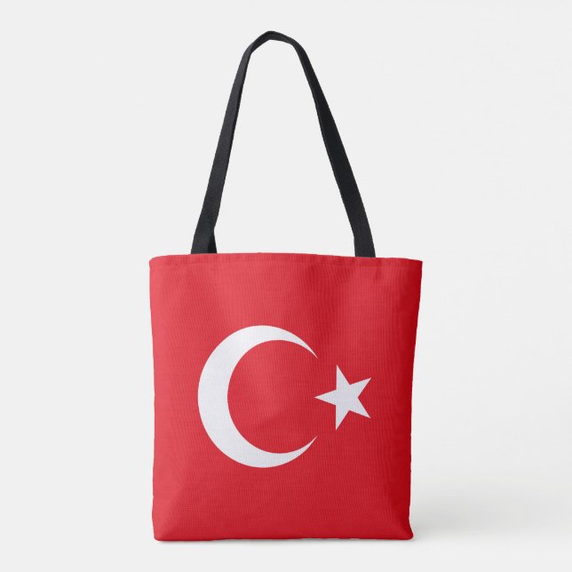 Bolsa Tote Bandeira da Turquia (Verso)