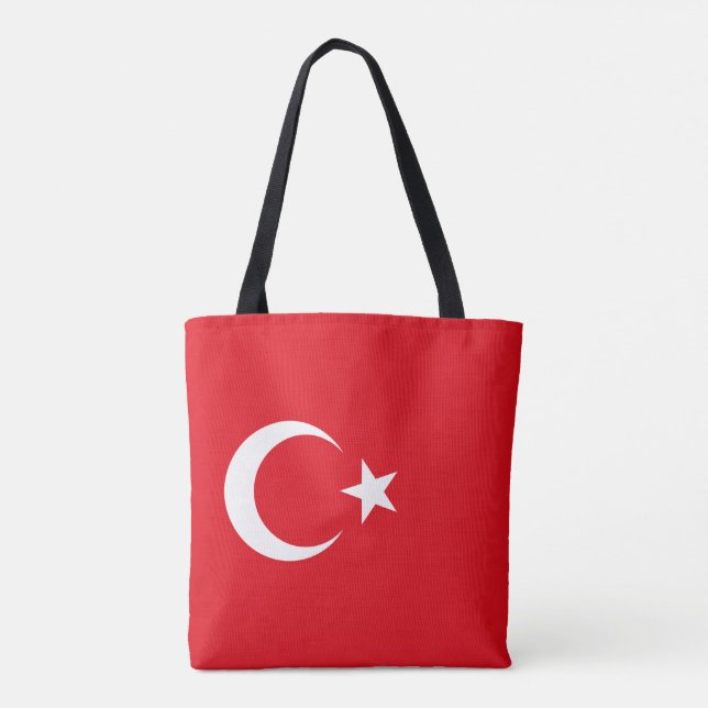 Bolsa Tote Bandeira da Turquia (Verso)