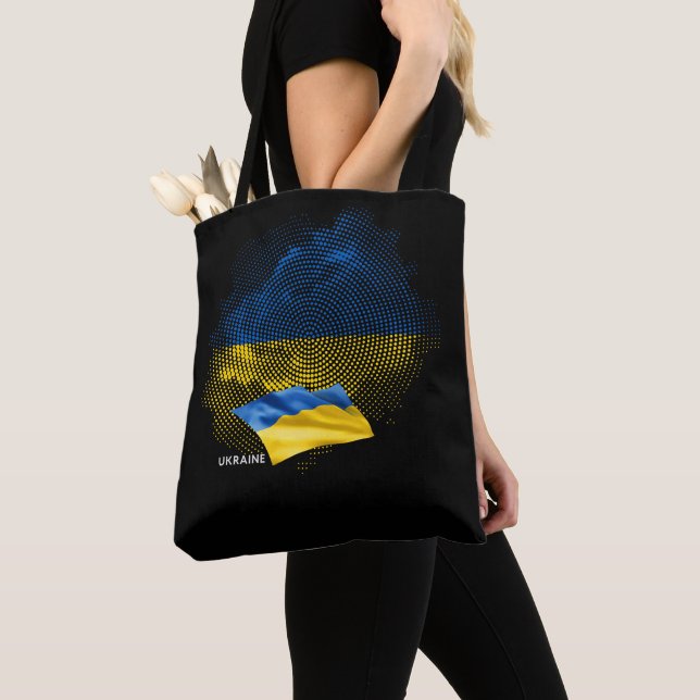 Bolsa Tote bandeira da Ucrânia (Close Up)