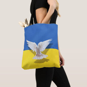Bolsa Tote Bandeira da Ucrânia - Vara da Paz - Liberdade - P