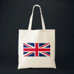 Bolsa Tote bandeira da União - Reino Unido<br><div class="desc">A bandeira da União ou da União é a bandeira nacional do Reino Unido. A bandeira tem também estatuto oficial em outros domínios da Commonwealth. É, por lei, uma bandeira oficial no Canadá e aí conhecida como a bandeira da União Real. O sinalizador combina três bandeiras: a cruz vermelha de...</div>