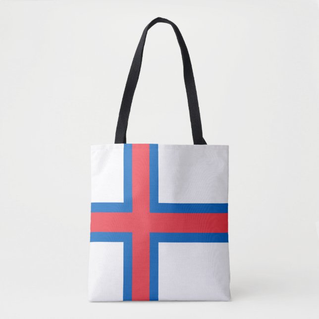 Bolsa Tote Bandeira das Ilhas Faroé (Frente)