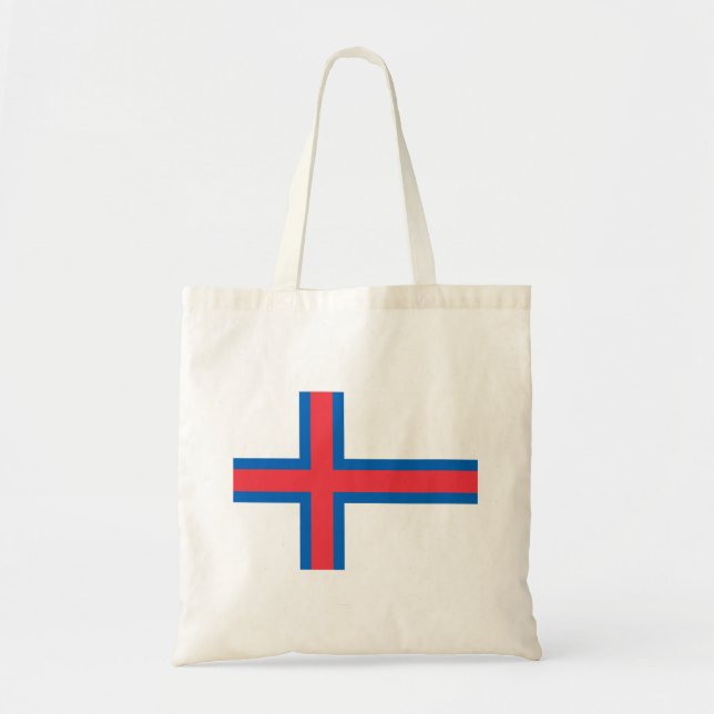 Bolsa Tote Bandeira das Ilhas Faroé (Frente)