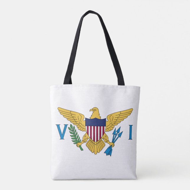 Bolsa Tote Bandeira das Ilhas Virgens Americanas Patriótica (Verso)