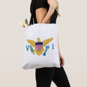 Bolsa Tote bandeira das Ilhas Virgens dos EUA