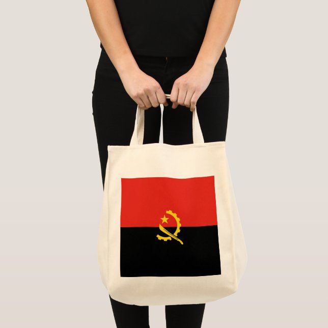 Bolsa Tote Bandeira de Angola (Frente (produto))