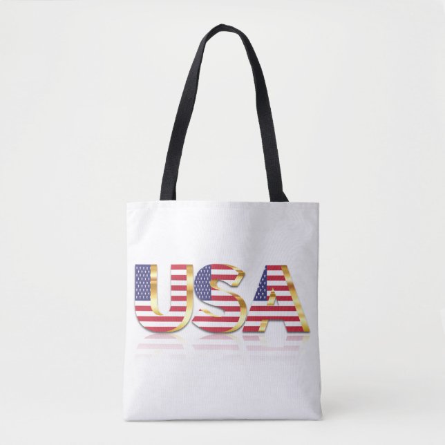 Bolsa Tote Bandeira de Bandeira Patriótica dos EUA (Frente)