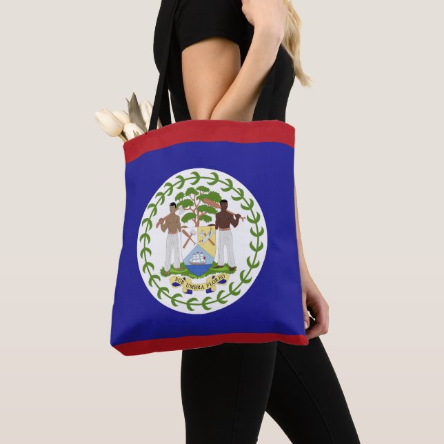 Bolsa Tote bandeira de Belize (Close Up)
