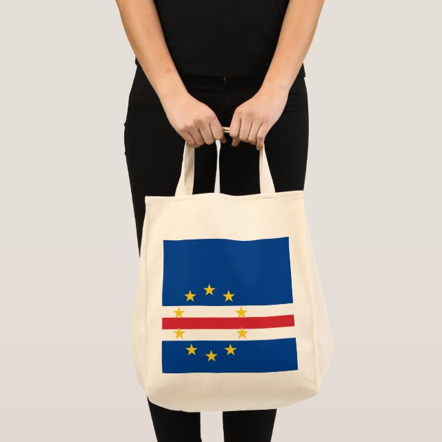 Bolsa Tote Bandeira de Cabo Verde (Frente (produto))