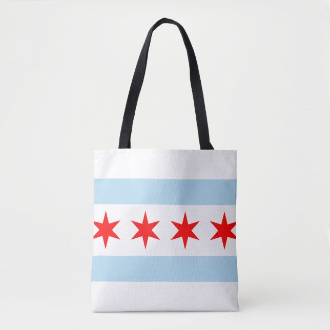 Bolsa Tote Bandeira de Chicago, Illinois (Frente)